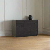 Prime 3 Door Sideboard in Black Oak - Pendle Village Furniture